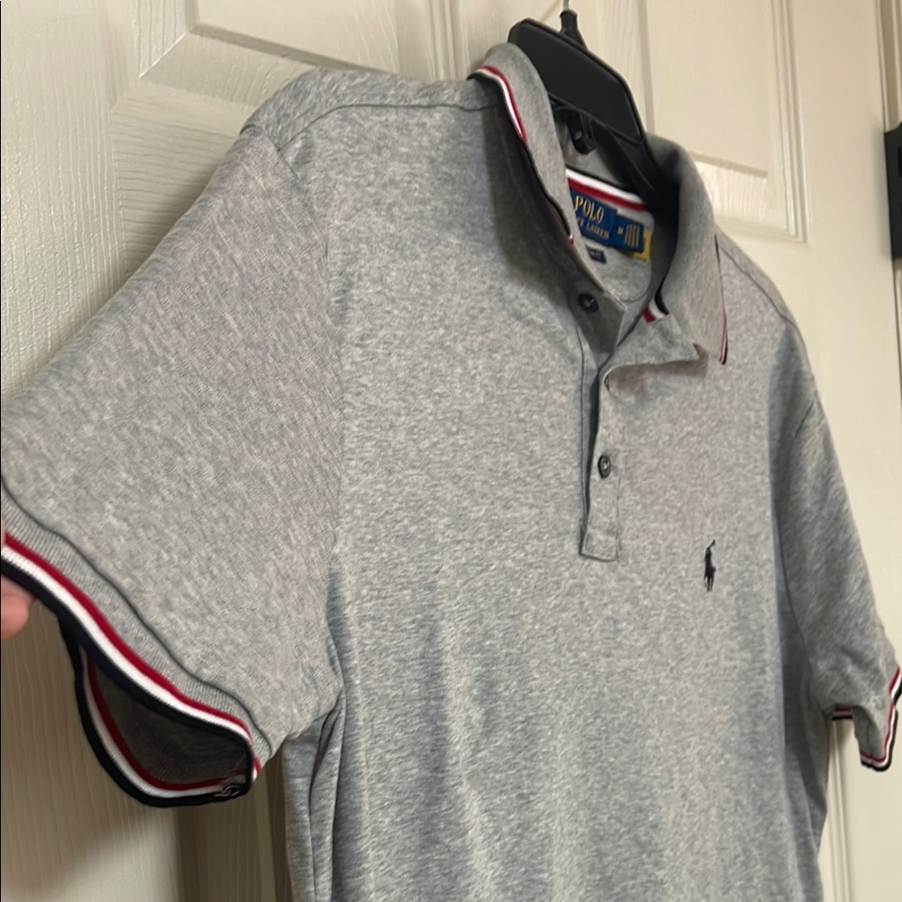 Polo by Ralph Lauren Gray Classic Polo Shirt custom slim fit - Picture 6 of 11